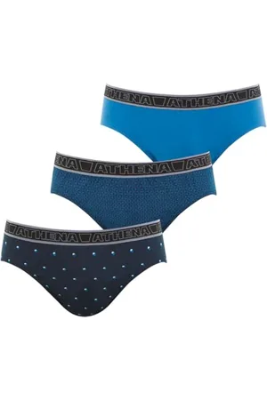 ATHENA Tonic Slip, (Pois/Mozaique/Bleu 1920), XXX-Large (Taglia Produttore: 7) (Pacco da 3) Uomo