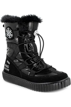 Primigi Wave GTX, Stivali da Neve Bambina, Nero-Nero Laminato, 28 EU