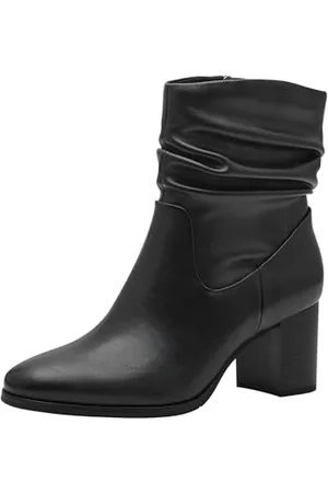 Marco Tozzi Stivaletti da donna vegani con tacco e zip color (black) 37 EU