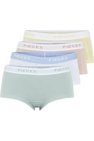 Pieces® Pclogo Lady 4 Pack Solid Noos BC Boxer a Pantaloncino, , XL Donna