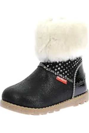 Kickers NONOFUR, Stivaletto Unisex-Bambini, Stelle Nere Luminose, 21 EU