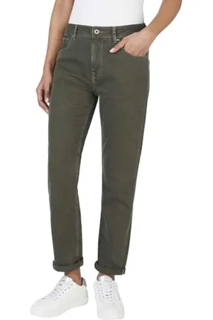 Pepe Jeans Tapered vita alta PL211704, Pantaloni Donna, (Olivine Green), 27W / 28L
