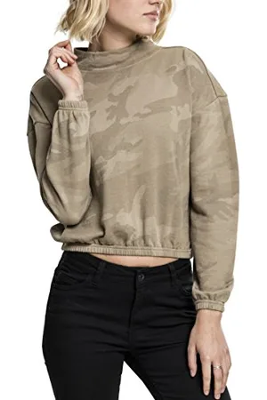 Urban classics Camo Turtleneck Crew da Donna Maglione, Sabbia Mimetica