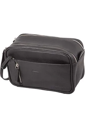 Alassio 47036 - Beauty case Salina, in vera pelle, da viaggio per uomo e donna, con scomparto principale con chiusura lampo, colore: 16 x 24,5 x 12 cm