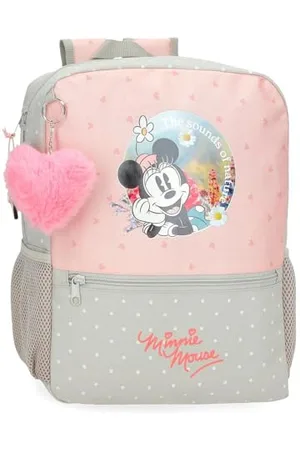 Disney Joumma Bags Minnie Wild Nature zaini per bambini, varie dimensioni, zaino da passeggio, realizzato in poliestere, include pompon decorativo., , Zaino 33