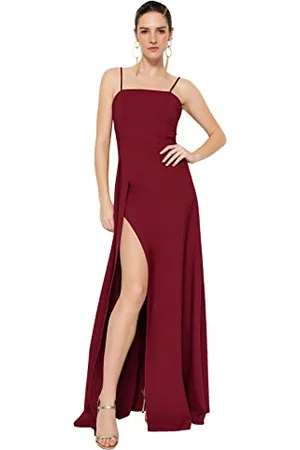 Trendyol Slit Dekollete Abendkleid und Staffelungskleid Abito da Sera Formale, , 38 da Donna