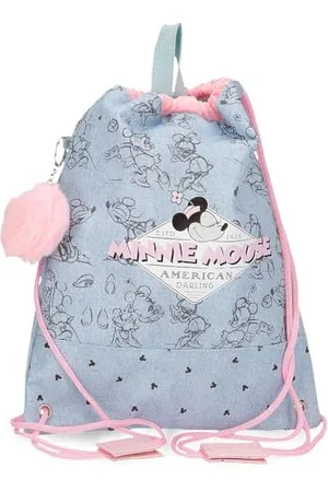 Disney Joumma Bags Minnie American Darling Zaino per bambini, e rosa, realizzato in poliestere, spallacci regolabili per un comodo trasporto, vari scomparti, con portachiavi pompon rosa,
