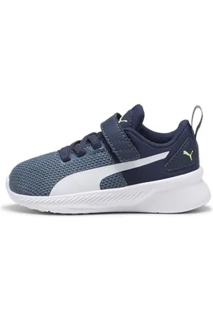 PUMA Flyer Runner V Inf, Sneaker Unisex-Bimbi 0-24, Club Navy-Gray Skies White, 20 EU