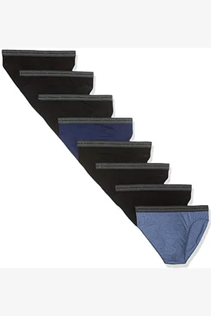 ATHENA Promo Basic Coton Slip, (Noir/Noir/Noir/Noir/Bleu/Noir/Bleu Chiné/Noir 9050), X-Large (Taglia Produttore: 5) (Pacco da 8) Uomo