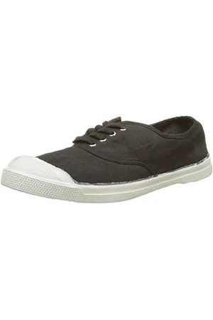 Bensimon Tennis Lacet Femme, Scarpe da Ginnastica Basse Donna, Nero (Carbone), 36 EU