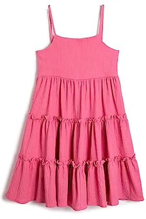 Koton Dress Thin Strappy Tiered Ruffle Detail, Vestito Bambina Ragazze, (274)