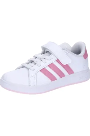 adidas Grand Court 2.0 Shoes Children, Scarpe da Tennis Unisex-Adulto, Cloud White/Bliss Pink/Clear Pink, 32 EU