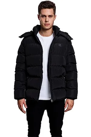 Urban classics Giacca da Uomo con Cappuccio Rimovibile, Giacca con Zip e Polsini Elastici, Giacca Impermeabile, Taglie S - 5XL