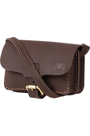 Mika Borsa a tracolla unisex in vera pelle/sella, borsa a tracolla da donna con 1 scomparto principale, in pelle per discoteca, per bagagli a mano (confezione da 1), , ca. 15 x 5 x 11