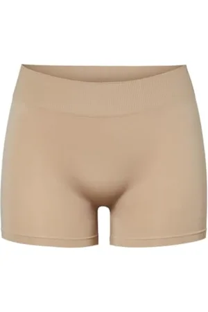 Pieces® Pclondon Mini Shorts Noos Slip, (Nature Nature), 36 (Taglia Produttore: S/M) Donna