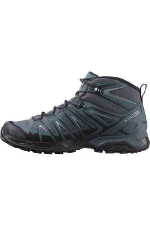 Salomon X Ultra Pioneer Mid Gore-Tex Scarpe Impermeabili Escursionismo da Uomo, Qualsiasi condizione meteo, Tenuta del piede sicura, Stabilità e ammortizzazione, Ebony/Stargazer/Quarry, 42 2/3 EU