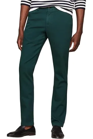 Tommy Hilfiger Pantaloni Uomo Bleecker Chino Slim Fit, (Hunter), 36W/28L