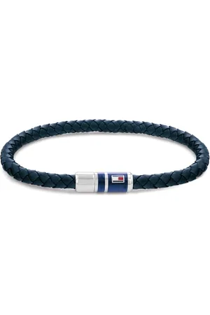 Tommy Hilfiger Jewelry Bracciale in Pelle Intrecciata da Uomo - Disponibile in Colore Nero, Blu o Marrone