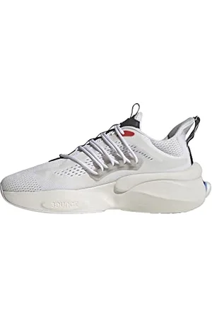adidas Alphaboost V1, Scarpe da Ginnastica Uomo, Multicolore (Ftwr White Blue Fusion Bright Red), 39 1/3 EU