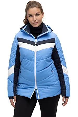 Ulla Popken Funktionsskijacke Retro, wasserabweisend Giacca, pastellpetrol, 48-50 Donna