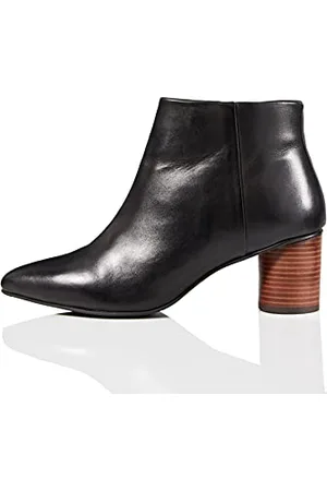 FIND FIND Round Heel - stivaletti Donna, Nero (Black Black), 37 EU