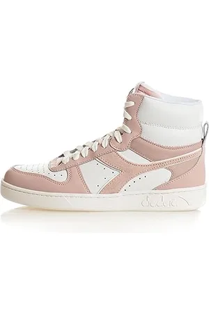 Diadora Magic Basket Mid Leather Wn, Scarpe da Ginnastica Donna, White/Peach Whip, 38.5 EU