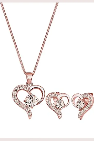 Elli Set di Goi da Donna in Argento 925 con Cristallo Swarovski Marrone, Taglio Rotondo