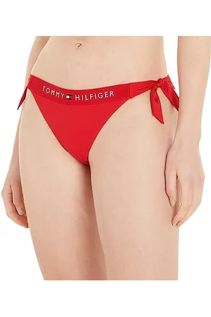 Tommy Hilfiger Side Tie Cheeky Bikini Uw0uw04497 Nodo laterale, (Primary Red), XL Donna