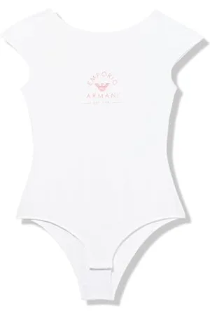 Emporio Armani Iconic Stretch Cotton Logoband Body Brief, Slip Donna, (White), S