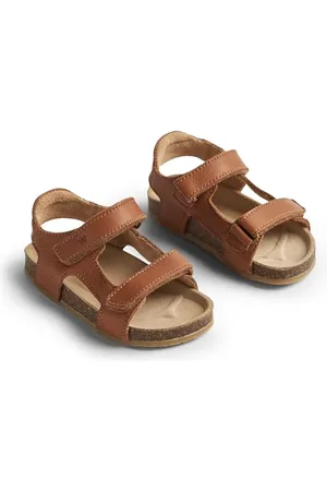 WHEAT Sandali in Sughero Senza Punta Corey-Unisex-Vera Pelle, Scarpe per Chi Inizia a Camminare Bambini, , 28 EU