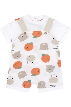 chicco Tutina Neonato a Maniche Corte, Pagliaccetto Neonato con Comoda Apertura con Bottoncini, in Morbido Cotone, Lavabile in Lavatrice, Abbigliamento Neonato 0-24 Mesi, Designed in Italy