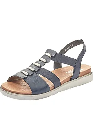 Rieker Frühjahr/Sommer V5051, Sandali con Chiusura a T Donna, Blu (Pazifik 14), 38 EU