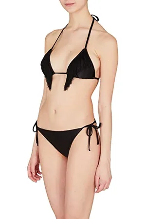 Emporio Armani Bikini da Donna con Perizoma e Slip in Lycra con Frange Set, , XL