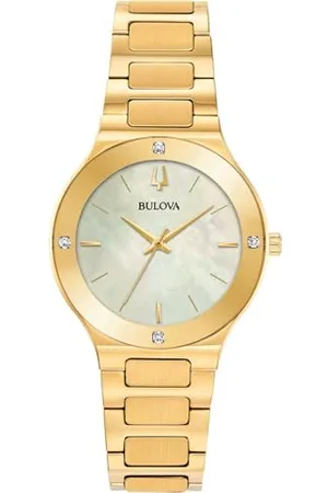 BULOVA Orologio Analogico al Quarzo Donna con Cinturino in Acciaio Inossidabile 97R102