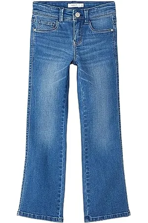 NAME IT Nkfpolly Skinny Boot Jeans 1142-Au Noos, Jeans Bambine e ragazze, (Dark Blue Denim), 164