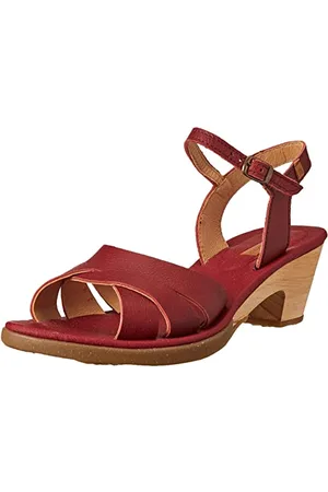 El Naturalista N5495 Sylvan Sandalia, Sandali con Tacco Donna, Rosso (Cereza), 36 EU