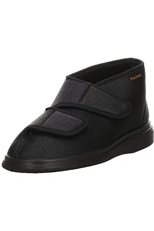 Fischer Fischer Senioren 13995, Pantofole unisex adulto, Nero, 46