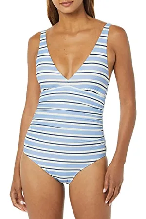 Amazon Costume da Bagno Contenitivo con Scollo Profondo Donna, , 44-46