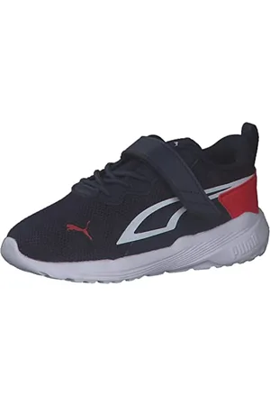 PUMA All- Day Active AC+ Inf, Sneaker Unisex-Bambini, Peacoat White High Risk Red, 21 EU