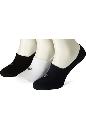 Emporio Armani Emporio Armani 3-pack Invisibili Socks With Jacquard Eagle, Confezione Da Calzini Uomo, Multicolor, L-XL
