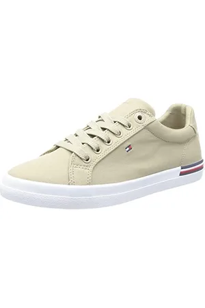 Tommy Hilfiger Sneakers Vulcanizzate Donna Essential Stripes Scarpe, Beige (Sandalwood), 36 EU