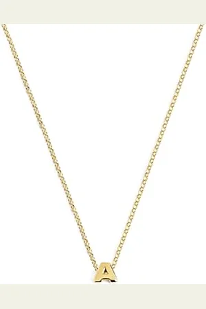 SINGULARU Collana Personalizzata Single Letter. Pendente in Argento Sterling 925 con Finitura Placcata 18Kt. Catena Taglia Unica. Gioielli da Donna. Lettera A