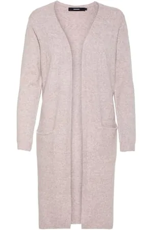VERO MODA Vmdoffy LS Long Open Cardigan Ga Noos, Rosa, S Donna