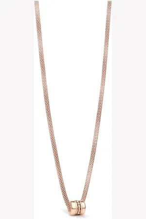 Bering Catene da donna in oro rosa lucido – Arctic Symphony Collection con acciaio inossidabile – FAM2-R-ME-N-450, 450, Acciaio inossidabile, Nessuna pietra preziosa