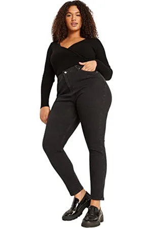 Trendyol Donne Plus Size Vita Alta Skinny Fit Plus Size Jeans, , 50