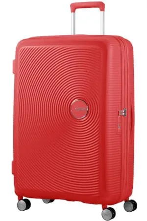 American Tourister Soundbox - Spinner L Advanced Suitcase, 77 cm, 97/110 L, (Coral Red)