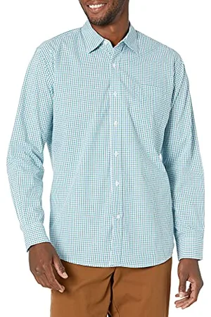 Amazon Camicia Casual in Popeline a Maniche Lunghe vestibilità Regular Uomo, , XXL