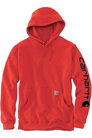 Carhartt Loose Fit Midweight Logo Sleeve Graphic Sweatshirt, Felpa con cappuccio Uomo, (Currant Heather), XL