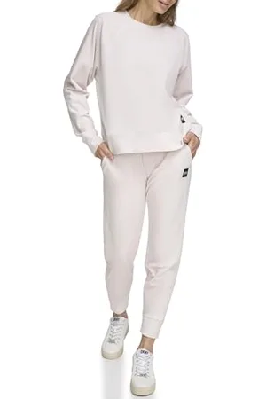 DKNY SPORT Platinum Velour Sweater Maglione, , M Donna