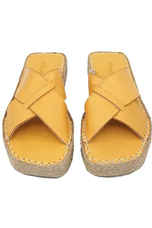 Bonateks Derbtrlky100126, Sandali con Zeppa Donna, Colore: Arancione, 36 EU